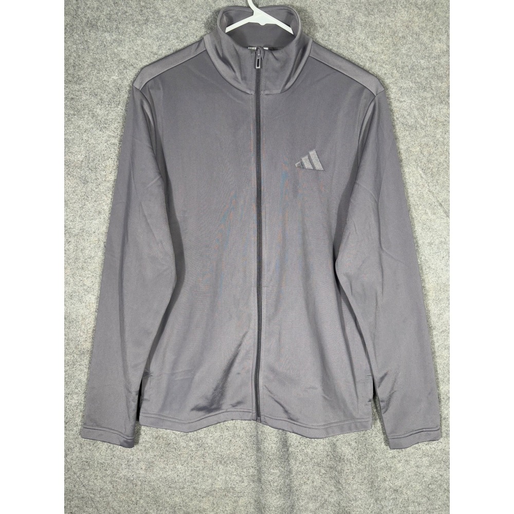 Adidas Mens Full Zip Track Jacket Gray Small KD3631 Training Athletic Coat